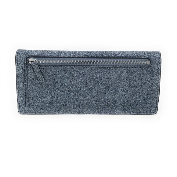 Michael Kors Jet Set Travel Giftables Leather Flat Wallet in Dusty Blue NWT - Picture 3 of 8